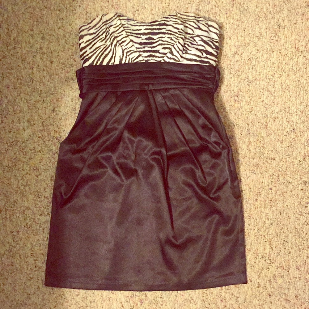 Cocktail dress with zebra print